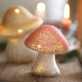 Small Pink Mushroom Lamp