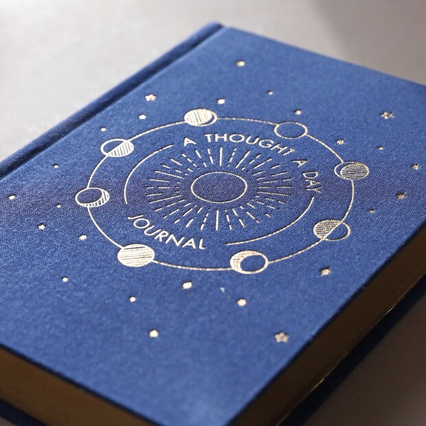 Embossed Navy 5-Year Thought a Day Journal - Inspirational Diary by Lisa Angel
