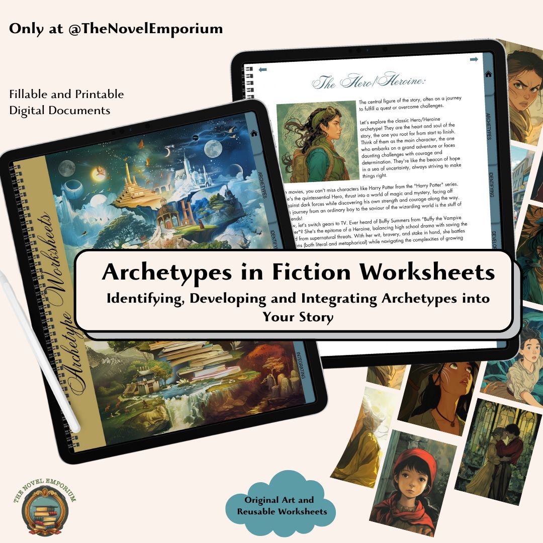 Writing Archetypes in Fiction Worksheet Bundle