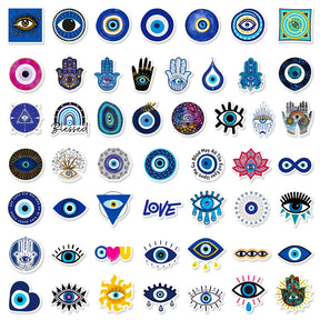 Mystical Evil Eye Talisman Sticker Collection - Greek Inspired Designs