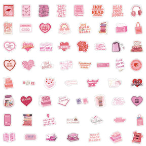 Pink Reading Book Stickers