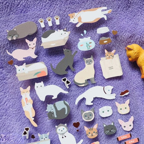 Meow Cute Kitty Decorative Sticker - Diary, Album, and Label Stickers