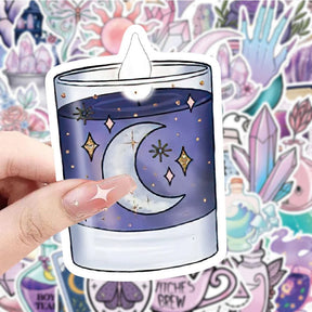 Magic Moon Boho Cat Stickers