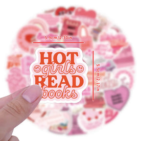Pink Reading Book Stickers