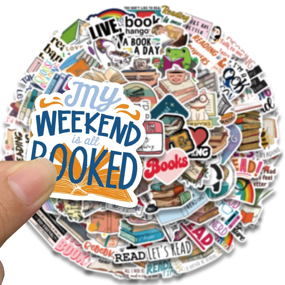 Book Reading Stickers Pack - 10/50/100pcs