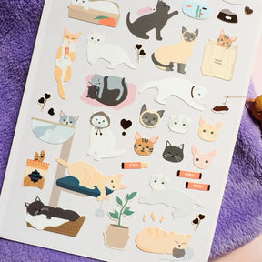 Meow Cute Kitty Decorative Sticker - Diary, Album, and Label Stickers