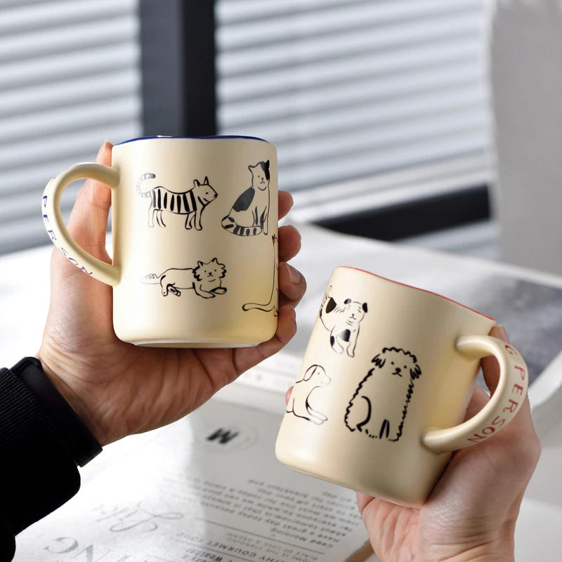 Playful Pet Lover's Mug Collection 420ml  -Cat or Dog