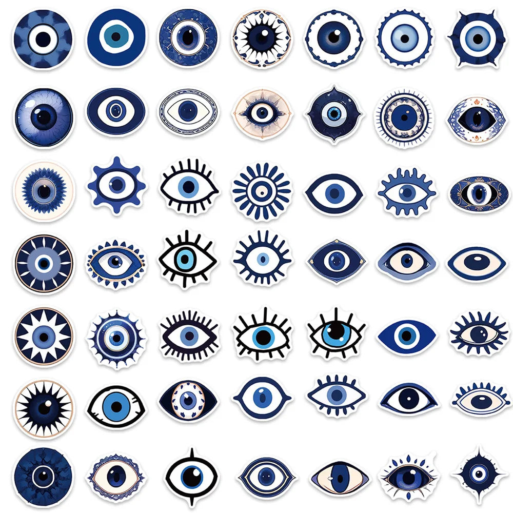 Mystical Turkish Evil Eye Protection Sticker Pack