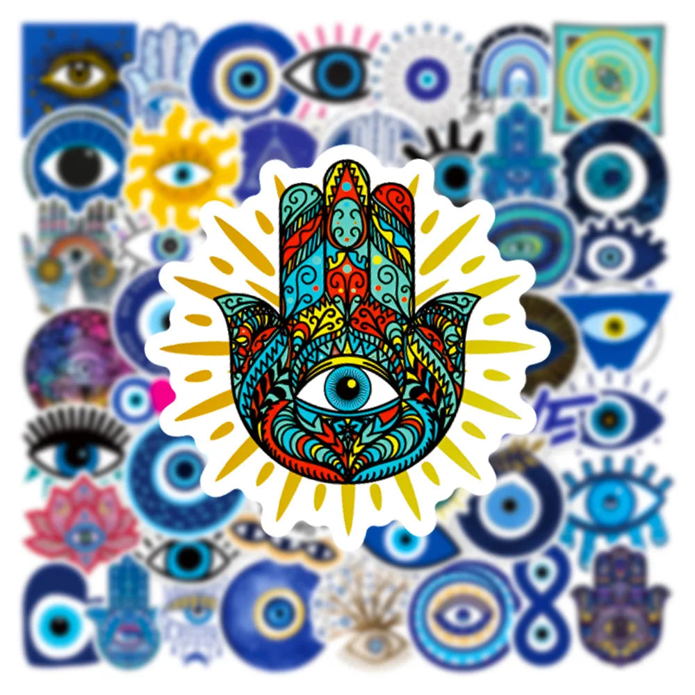 Mystical Evil Eye Talisman Sticker Collection - Greek Inspired Designs