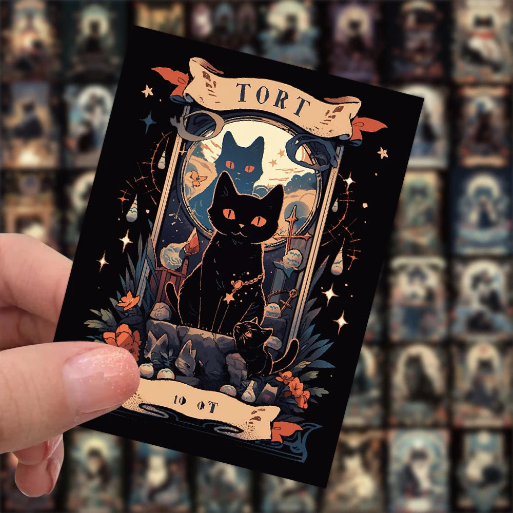 Tarot Card Cat Stickers