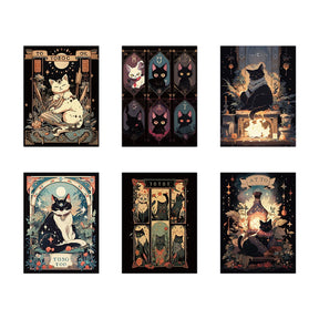 Tarot Card Cat Stickers