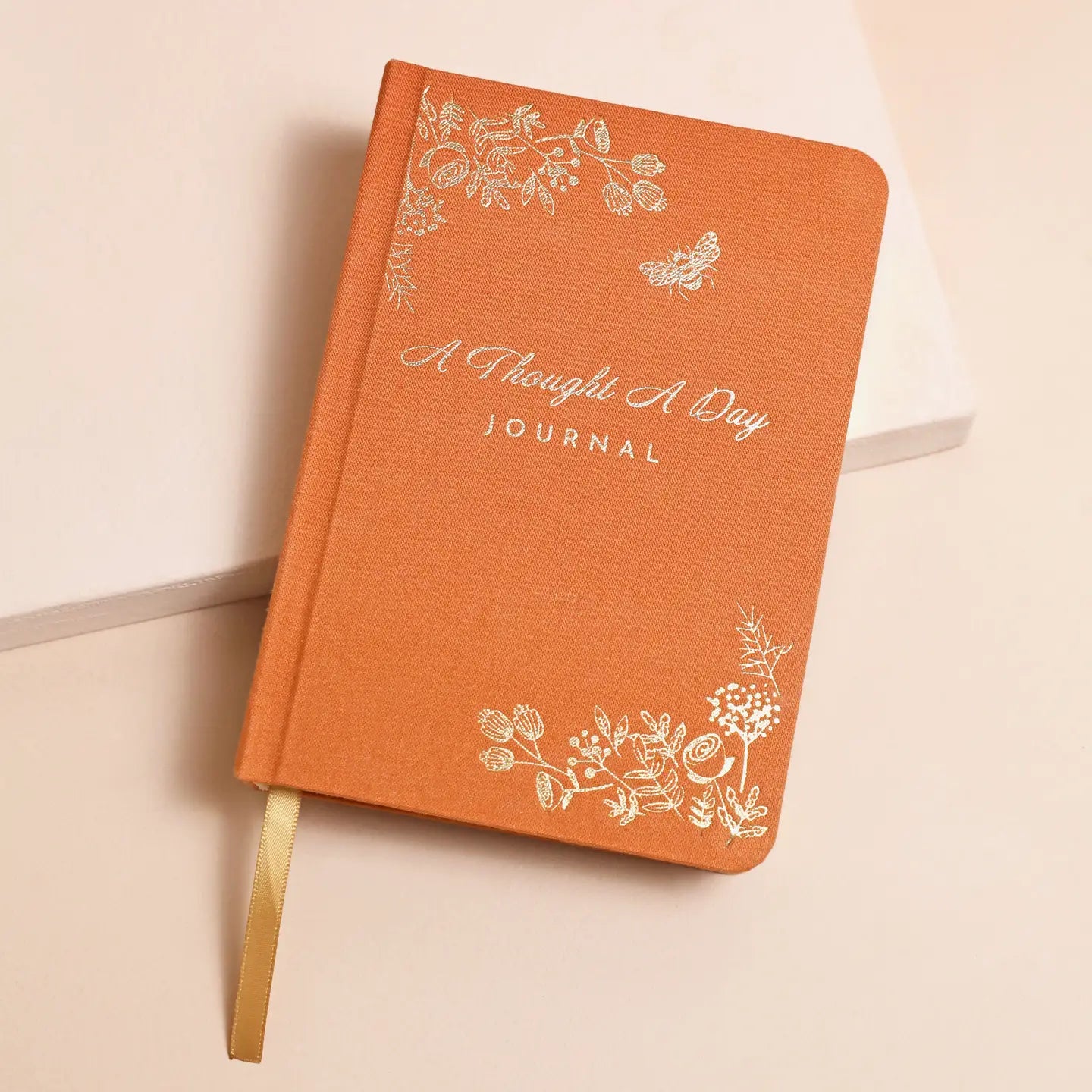 Embossed Orange 5-Year Thought a Day Journal - Inspirational Diary by Lisa Angel